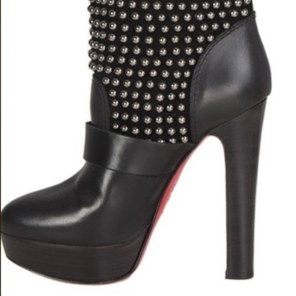 Christian Louboutin MARISA Black Leather Boots - Picture 4 of 10